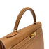 HERMES KELLY 32 SELLIER NATUREL COUCHVEL HAND SHOULDER BAG 1990 CIRCLE T GOLD HARDWARE 90311046 - PURPOSE