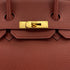 HERMES BIRKIN 35 BRICK TOGO HAND BAG 2004 SQUARE H GOLD HARDWARE 90311047 - PURPOSE