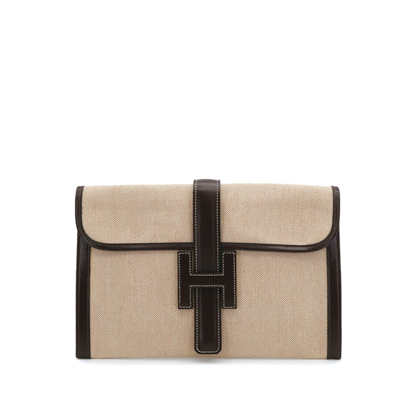 HERMÈS JIGE PM CLUTCH 1977 CIRCLE G DARK BROWN BOX CALF 90311050 - PURPOSE