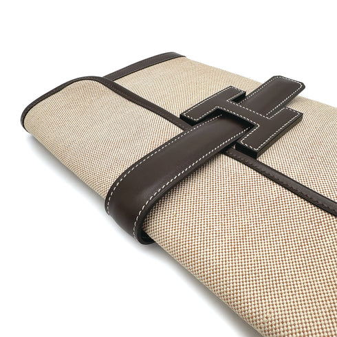 HERMÈS JIGE PM CLUTCH 1977 CIRCLE G DARK BROWN BOX CALF 90311050 - PURPOSE