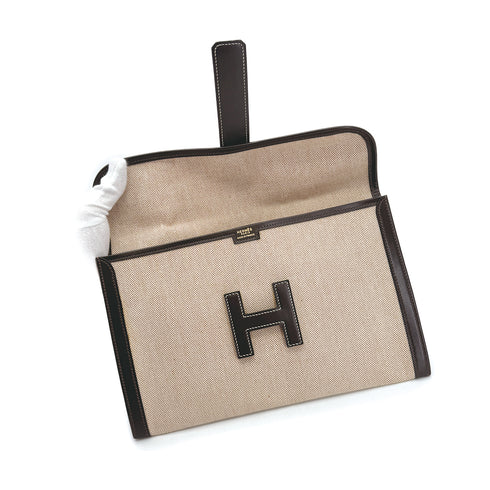 HERMÈS JIGE PM CLUTCH 1977 CIRCLE G DARK BROWN BOX CALF 90311050 - PURPOSE