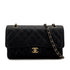 VINTAGE CHANEL CLASSIC FLAP MEDIUM CHAIN SHOULDER BAG BLACK CAVIAR SKIN GOLD HARDWARE 90311054