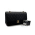 VINTAGE CHANEL CLASSIC FLAP MEDIUM CHAIN SHOULDER BAG BLACK CAVIAR SKIN GOLD HARDWARE 90311054