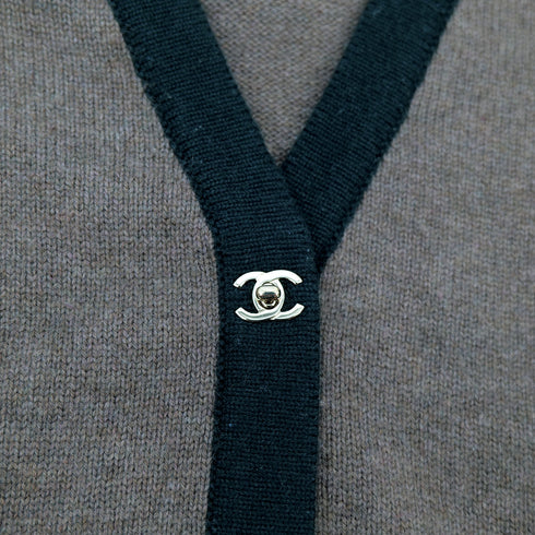 CHANEL COCOMARK TURN LOCK BUTTON CARDIGAN MULTICOLOR CASHMERE 42 P42 RTW 90311055 - PURPOSE