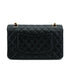 VINTAGE CHANEL CLASSIC FLAP MEDIUM CHAIN SHOULDER BAG BLACK CAVIAR SKIN GOLD HARDWARE 90311261