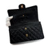 VINTAGE CHANEL CLASSIC FLAP MEDIUM CHAIN SHOULDER BAG BLACK CAVIAR SKIN GOLD HARDWARE 90311261