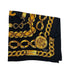 VINTAGE CHANEL SCARF COCOMARK CHAIN MOTIF BLACK GOLD SILK 90311298