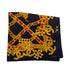 VINTAGE CHANEL SCARF COCOMARK CHAIN MOTIF GOLD BLACK SILK 90311300