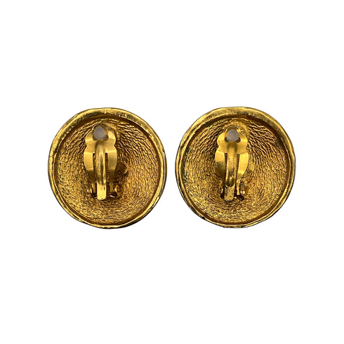 VINTAGE CHANEL EARRINGS 31 RUE CAMBON LOGO GOLD ACCESSORY 90312538