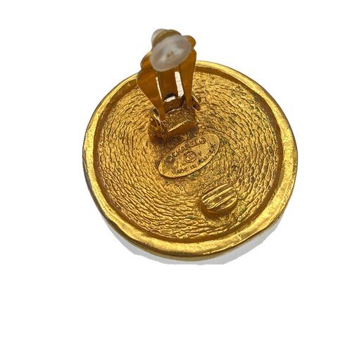 VINTAGE CHANEL EARRINGS 31 RUE CAMBON LOGO GOLD ACCESSORY 90312538