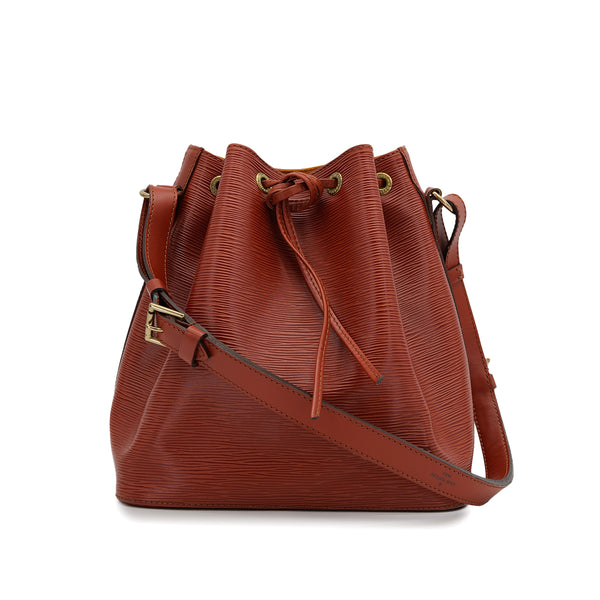LOUIS VUITTON EPI PETIT NOE SHOULDER BAG KENYA BROWN LEATHER M44103 90312596