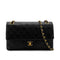 VINTAGE CHANEL MATELASSE CHAIN SHOULDER BAG BLACK LAMB SKIN GOLD HARDWARE 90312672