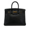 HERMES BIRKIN 35 BLACK OSTRICH HAND BAG 1995 CIRCLE Y GOLD HARDWARE 90312927