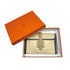 HERMES JIGE PM CLUTCH BAG ECRU GRAPHITE BISCUIT BOX CALF 2000 SQUARE D 90313411