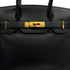 HERMES BIRKIN 30 BLACK TAURILLON CLEMENCE HAND BAG 2004 SQUARE H GOLD HARDWARE 90313531