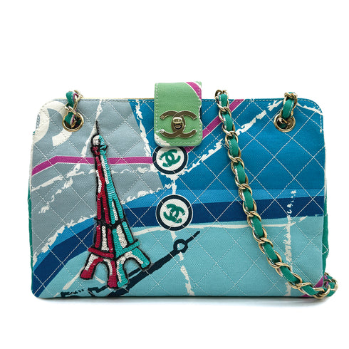 CHANEL_VINTAGE_MATELASSE_CRUISE_LINE_EIFFEL_TOWER_CHAIN_SHOULDER_BAG_BLUE_CANVAS_GOLD_HARDWARE_90313665_JAPAN