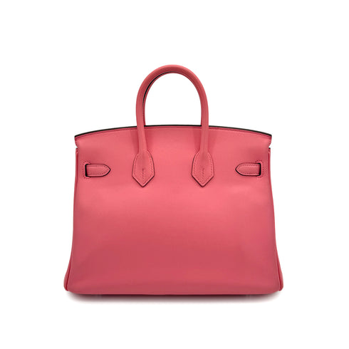 HERMES BIRKIN 25 ROSE DETE VEAU SWIFT HAND BAG 2020 Y PALLADIUM HARDWARE 90313845