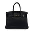 HERMES BIRKIN 30 BLACK TAURILLON CLEMENCE HAND BAG 2009 SQUARE M PALLADIUM HARDWARE 90313847