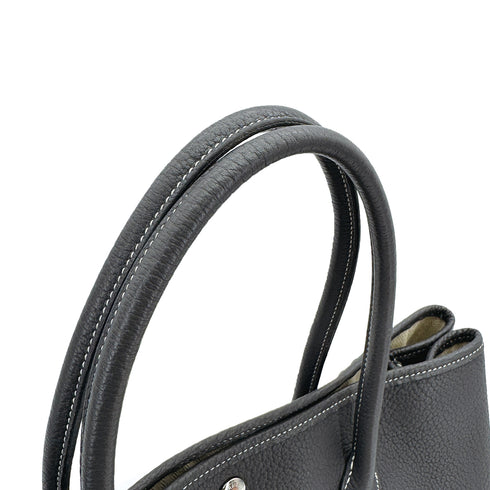 HERMES GARDEN PARTY PM GRAPHITE VEAU NEGONDA TOTE BAG 2007 SQUARE K 90313858