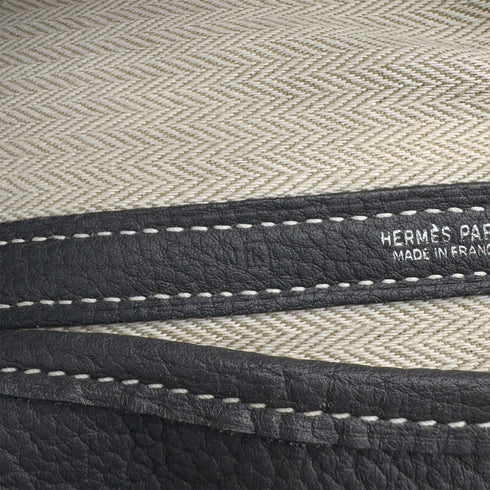 HERMES GARDEN PARTY PM GRAPHITE VEAU NEGONDA TOTE BAG 2007 SQUARE K 90313858