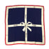 VINTAGE CHANEL LOGO RIBBON SCARF WHITE NAVY RED SILK 90313880