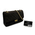 VINTAGE CHANEL 2.55 CHAIN SHOULDER BAG GRAY SUEDE GOLD HARDWARE 90314326