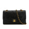 VINTAGE CHANEL CLASSIC FLAP MEDIUM CHAIN SHOULDER BAG BLACK LAMB SKIN GOLD HARDWARE 90314354