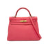 HERMES KELLY 32 RETOURNE ROSE LIPSTICK TOGO HAND SHOULDER BAG 2013 SQUARE Q GOLD HARDWARE 90314380
