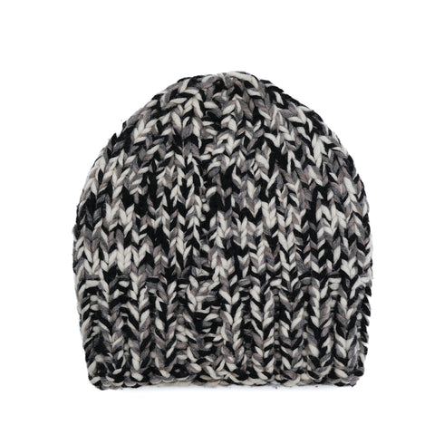 CHANEL KNIT HAT COCOMARK BLACK WHITE M RTW 90314405