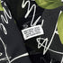 CHANEL VINTAGE SCARF CAMELLIA BLACK WHITE GREEN SILK 90314417