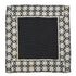 CHANEL VINTAGE SCARF COCOMARK BLACK BEIGE SILK 90314419