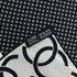 CHANEL VINTAGE SCARF COCOMARK BLACK BEIGE SILK 90314419