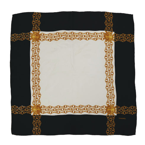 CHANEL_VINTAGE_SCARF_COCOMARK_CHAIN_MOTIF_BLACK_BEIGE_SILK_90314419_japan