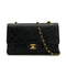 VINTAGE CHANEL CLASSIC FLAP MEDIUM CHAIN SHOULDER BAG BLACK LAMB SKIN GOLD HARDWARE 90314749