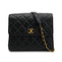 VINTAGE CHANEL MATELASSE CHAIN SHOULDER BAG BLACK LAMB SKIN GOLD HARDWARE 90314776