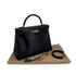 HERMES KELLY 32 RETORNE BLACK BOXCALF HAND SHOULDER BAG 1996 CIRCLE Z GOLD HARDWARE 90315617