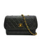 VINTAGE CHANEL MATELASSE CHAIN SHOULDER BAG DARK GREEN LAMB SKIN GOLD HARDWARE 90315623