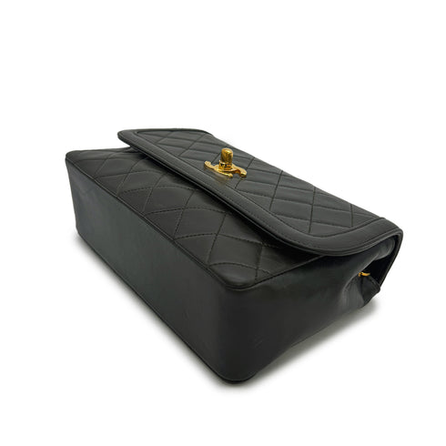 VINTAGE CHANEL MATELASSE CHAIN SHOULDER BAG DARK GREEN LAMB SKIN GOLD HARDWARE 90315623