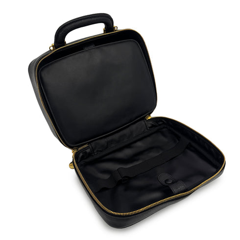 VINTAGE CHANEL BIG COCO VANITY HAND SHOULDER BAG BLACK CAVIAR SKIN GOLD HARDWARE 90315875