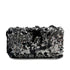 VINTAGE CHANEL COCOMARK CHAIN SHOULDER BAG BLACK SILVER SEQUINS 90316163