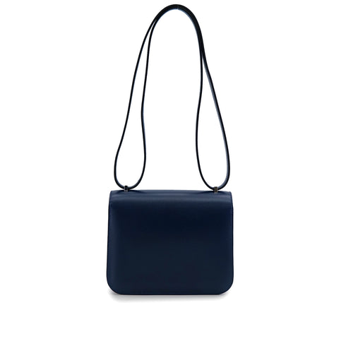 HERMES CONSTANCE 3 MINI 18 MIROIR CLOUTE BLUE ABYSSE BOXCALF 2025 K STAMP PALLADIUM HARDWARE 90316884