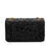 CHANEL 2.55 CHAIN SHOULDER BAG BLACK LEATHER GOLD HARDWARE 90317289