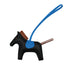HERMES BAG CHARM RODEO MM BLACK GOLD BLEU ZANZIBAR AGNEAU MILO 2020 Y STAMP 90317783