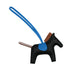 HERMES BAG CHARM RODEO MM BLACK GOLD BLEU ZANZIBAR AGNEAU MILO 2020 Y STAMP 90317783