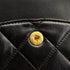 VINTAGE CHANEL CLASSIC FLAP MEDIUM CHAIN SHOULDER BAG BLACK LAMB SKIN GOLD HARDWARE 90317862