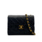 VINTAGE CHANEL MINI SQUARE 17 CHAIN SHOULDER BAG BLACK LAMB SKIN GOLD HARDWARE 90317863