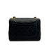 VINTAGE CHANEL MINI SQUARE 17 CHAIN SHOULDER BAG BLACK LAMB SKIN GOLD HARDWARE 90317863