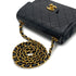 VINTAGE CHANEL MINI SQUARE 17 CHAIN SHOULDER BAG BLACK LAMB SKIN GOLD HARDWARE 90317863