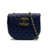 VINTAGE CHANEL MATELASSE BIG COCO CHAIN SHOULDER BAG NAVY LAMB SKIN GOLD HARDWARE 90317887