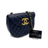 VINTAGE CHANEL MATELASSE BIG COCO CHAIN SHOULDER BAG NAVY LAMB SKIN GOLD HARDWARE 90317887
